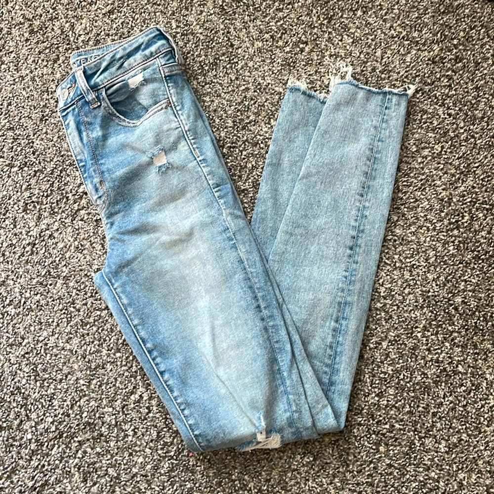 American Eagle Light Wash Skinny Jegging